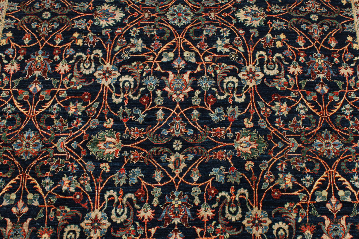 6x9 Navy and Blue Anatolian Traditional Rug