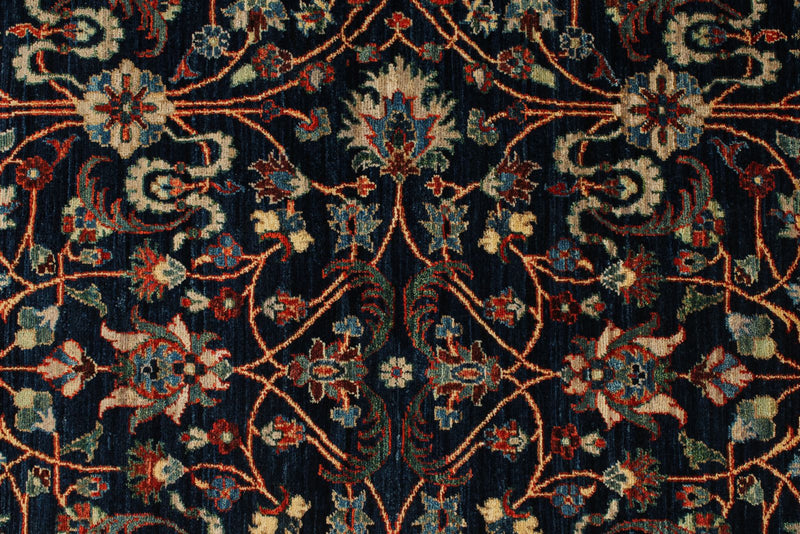 6x9 Navy and Blue Anatolian Traditional Rug