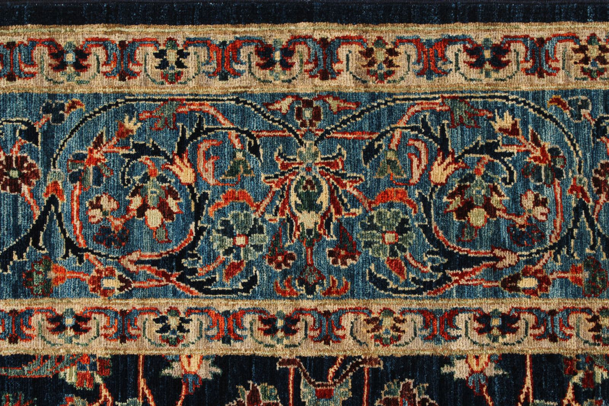 6x9 Navy and Blue Anatolian Traditional Rug