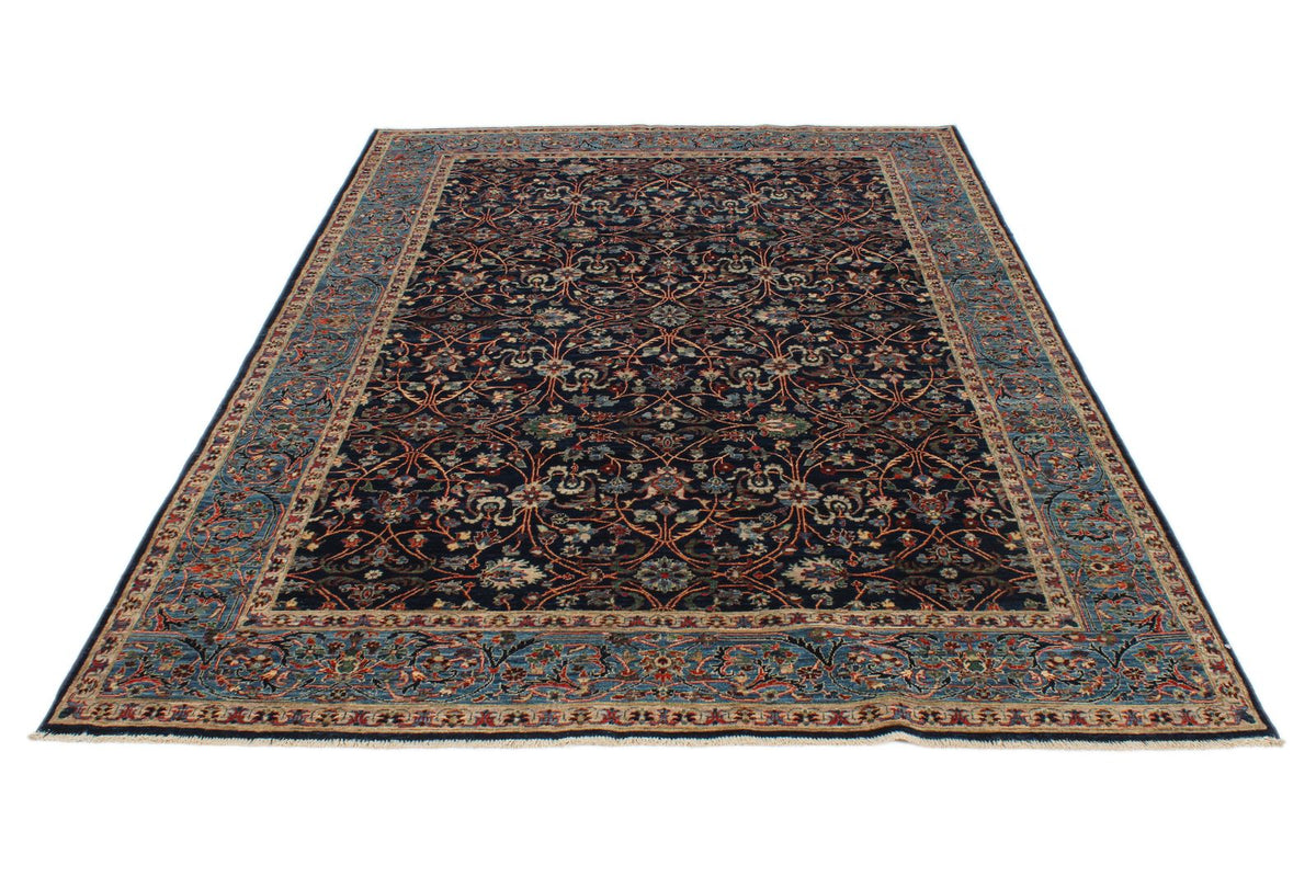 6x9 Navy and Blue Anatolian Traditional Rug