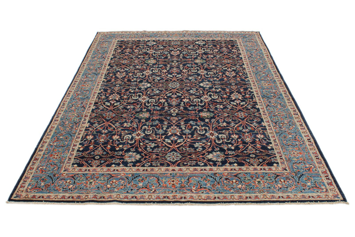 6x9 Navy and Blue Anatolian Traditional Rug