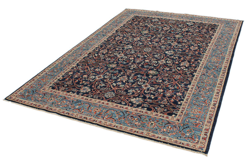 6x9 Navy and Blue Anatolian Traditional Rug