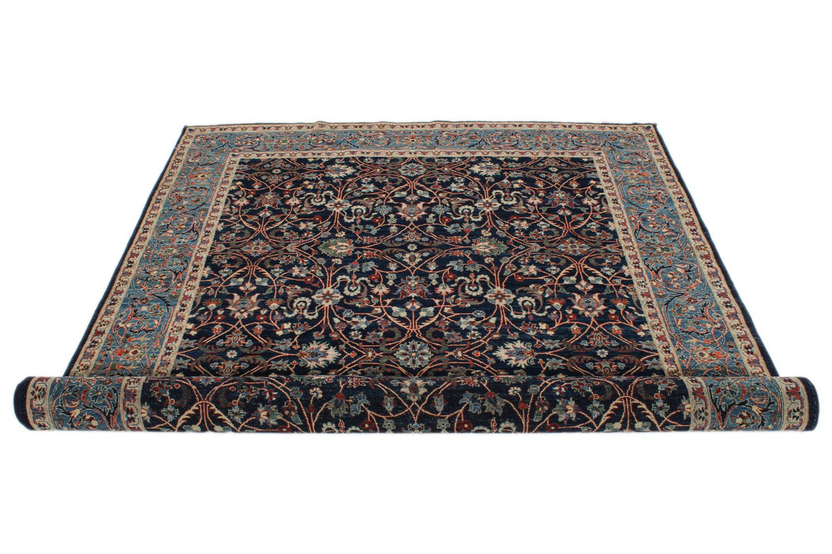 6x9 Navy and Blue Anatolian Traditional Rug