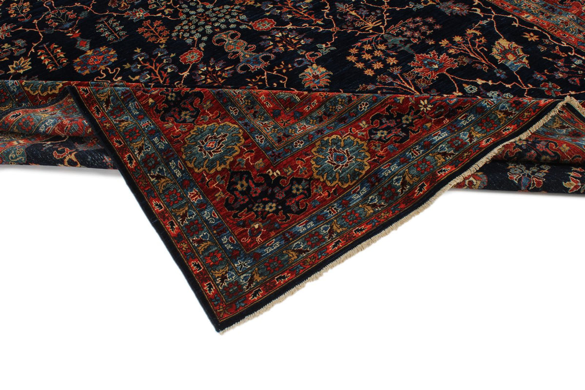 10x14 Navy and Red Traditional Rug