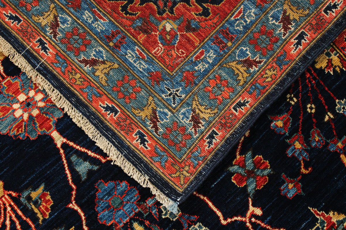 10x14 Navy and Red Traditional Rug