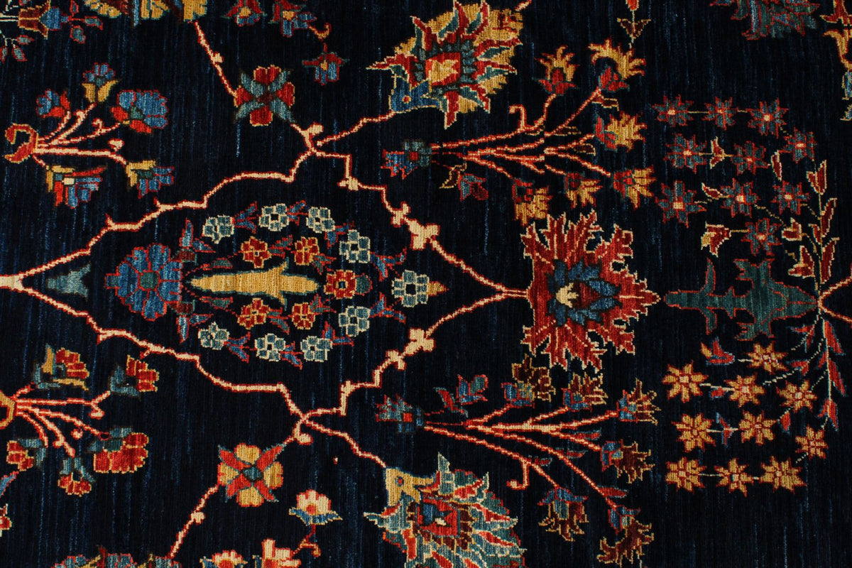 10x14 Navy and Red Traditional Rug