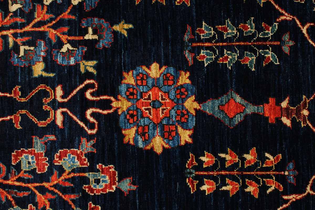 10x14 Navy and Red Traditional Rug