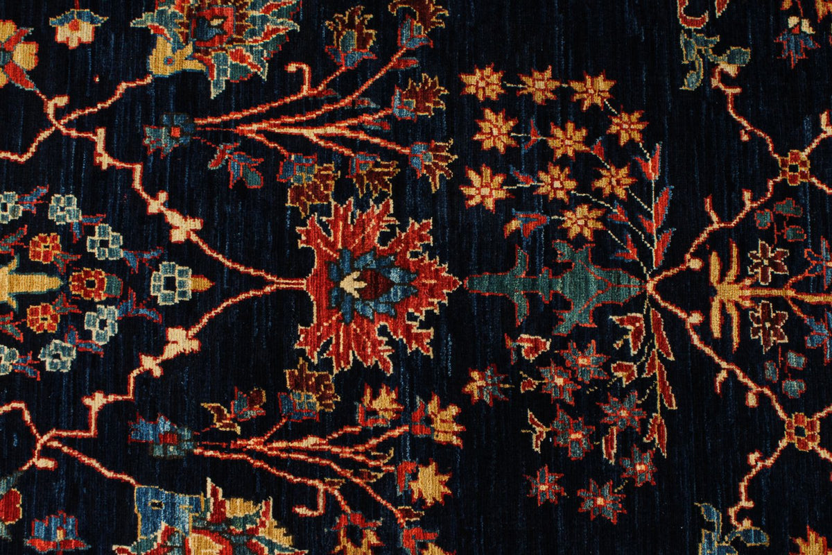 10x14 Navy and Red Traditional Rug