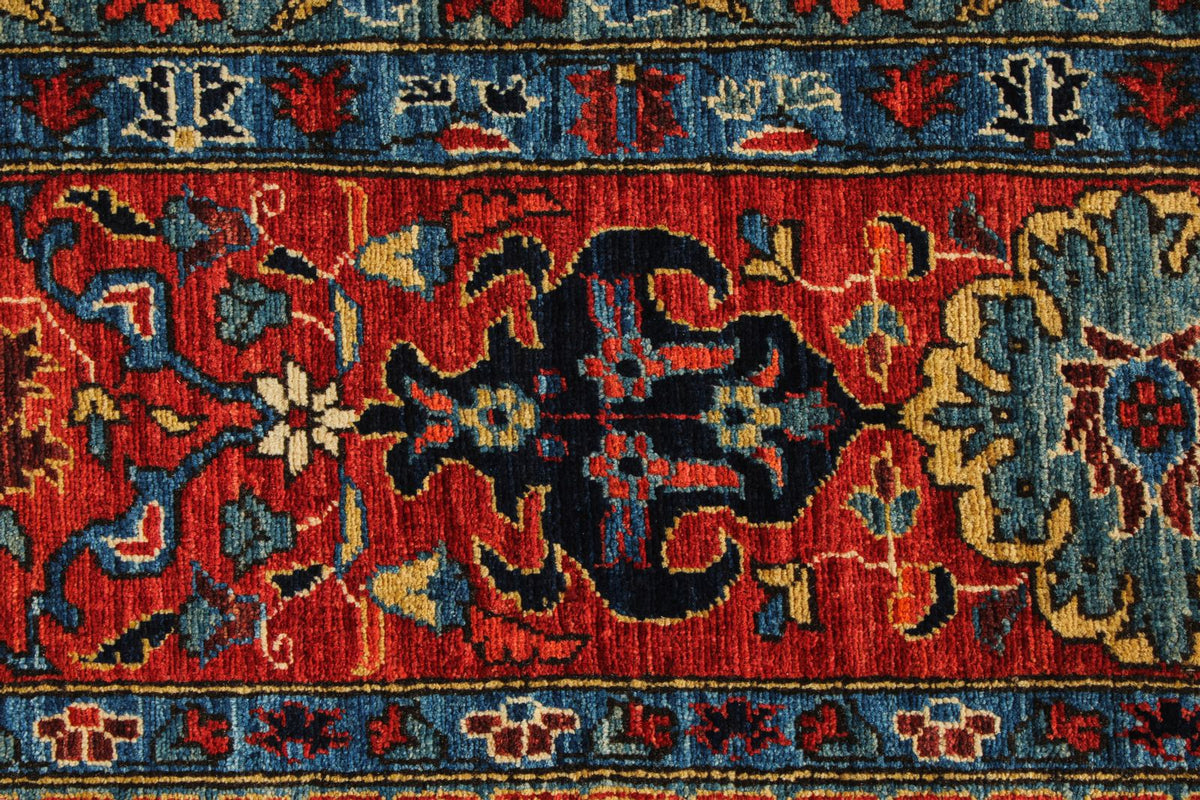 10x14 Navy and Red Traditional Rug