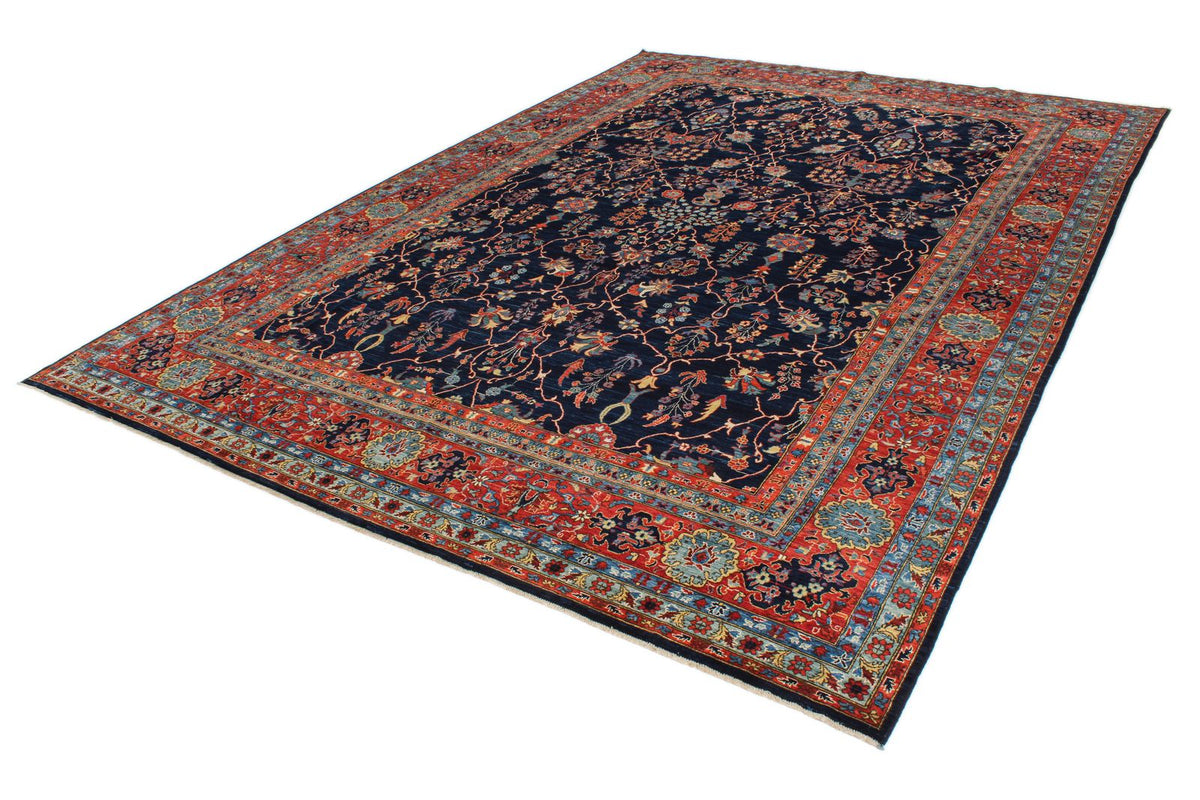 10x14 Navy and Red Traditional Rug