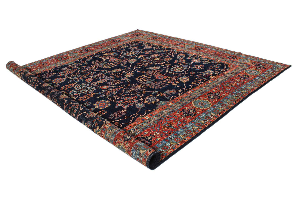 10x14 Navy and Red Traditional Rug