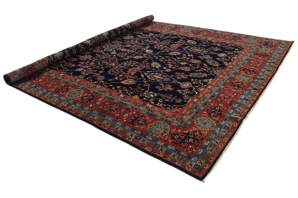 10x14 Navy and Red Traditional Rug