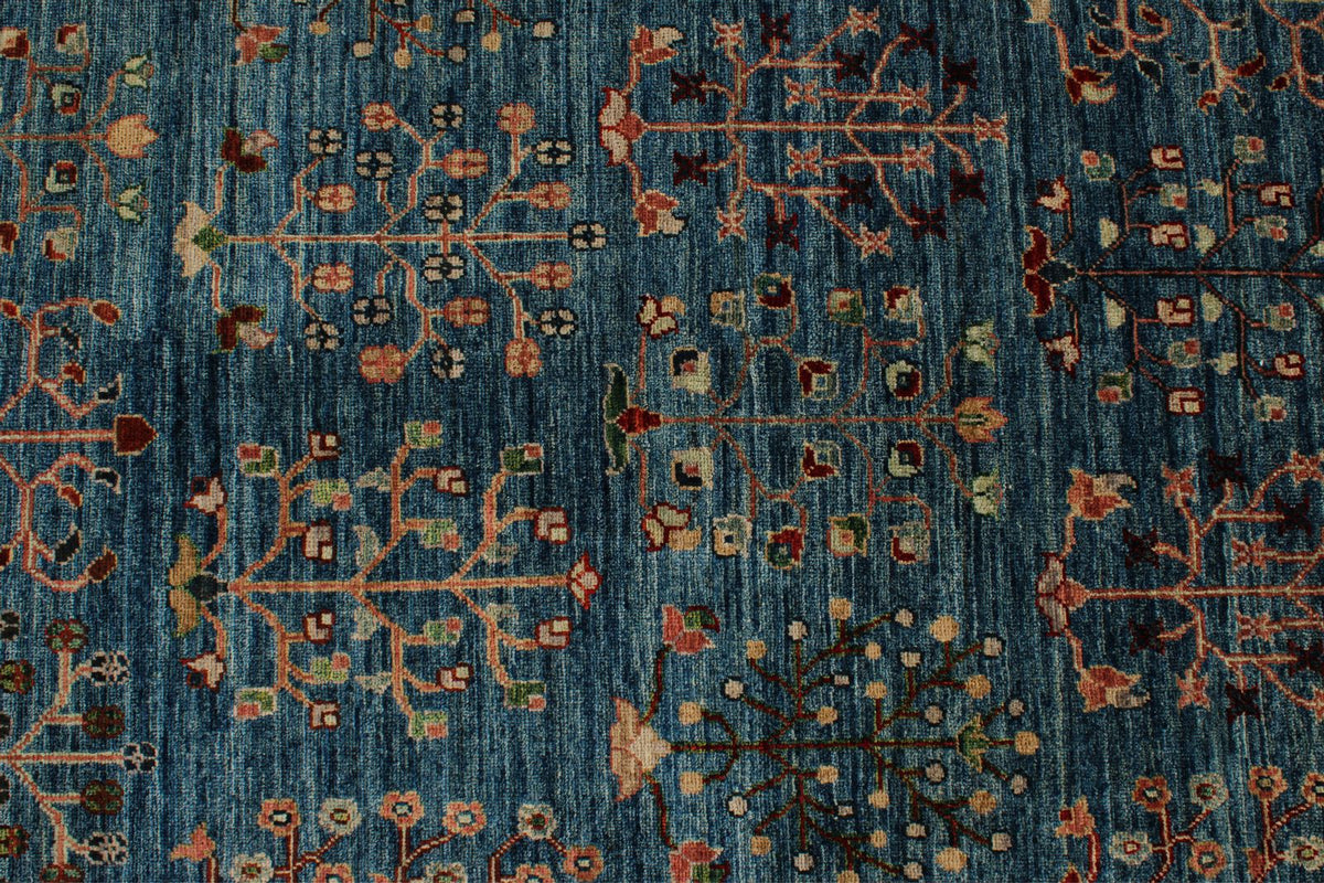 9x12 Blue and Green Anatolian Traditional Rug