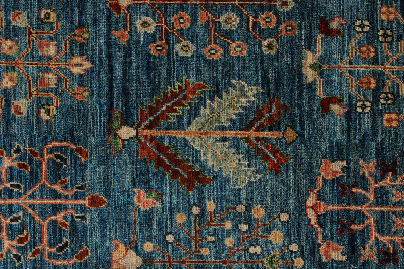 9x12 Blue and Green Anatolian Traditional Rug