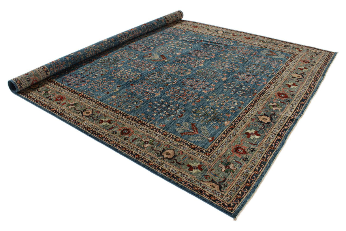 9x12 Blue and Green Anatolian Traditional Rug
