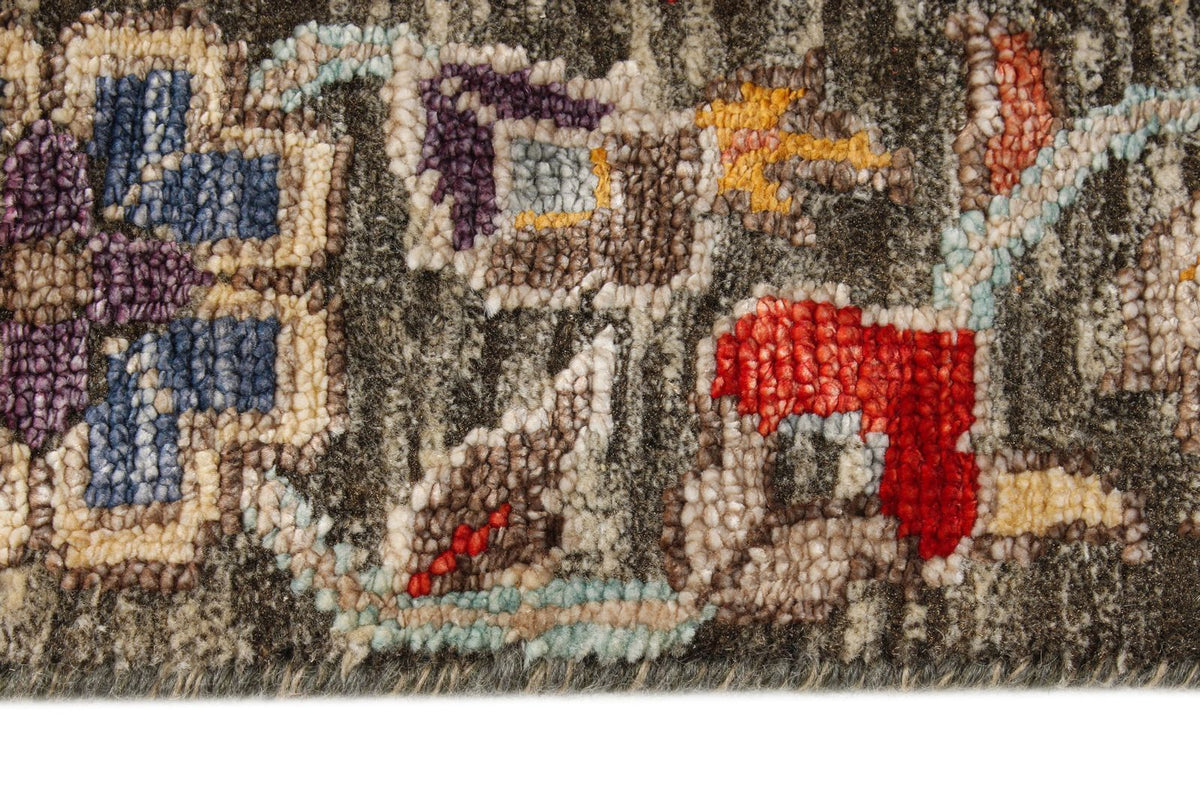 10x14 Gray and Multicolor Turkish Oushak Rug