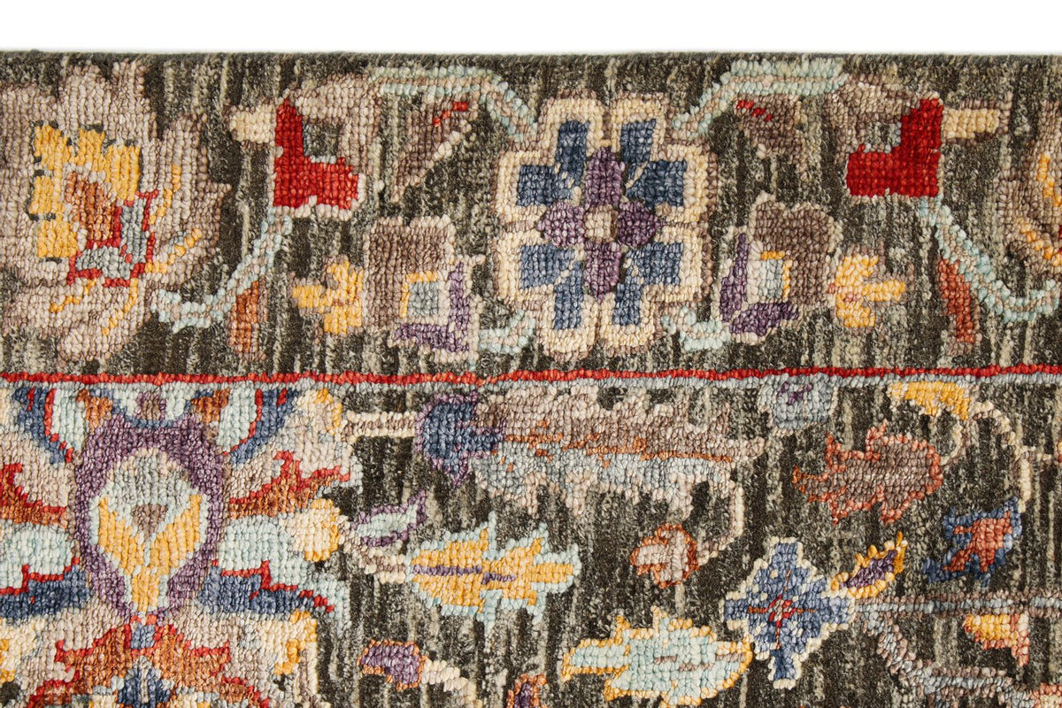 10x14 Gray and Multicolor Turkish Oushak Rug