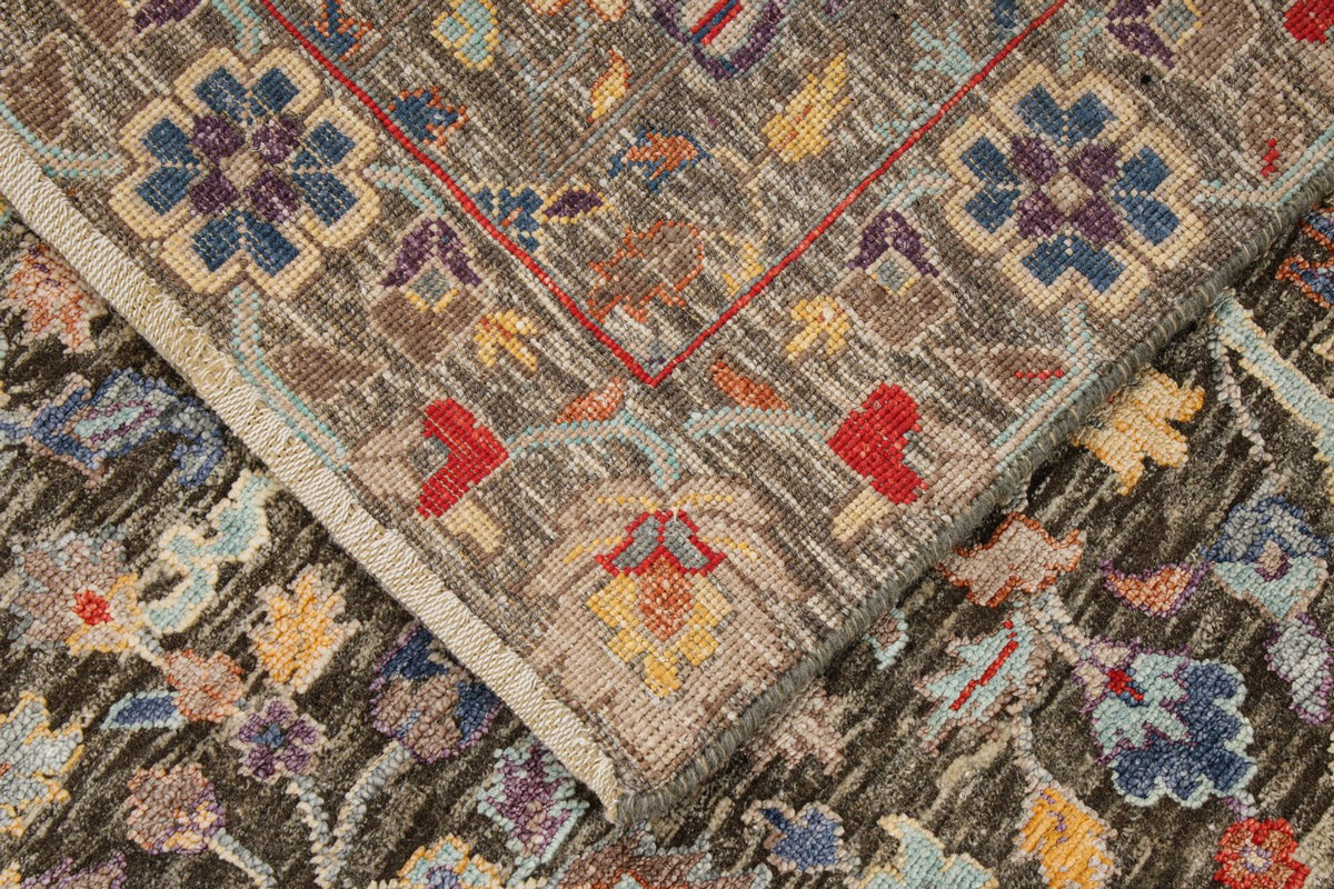 10x14 Gray and Multicolor Turkish Oushak Rug