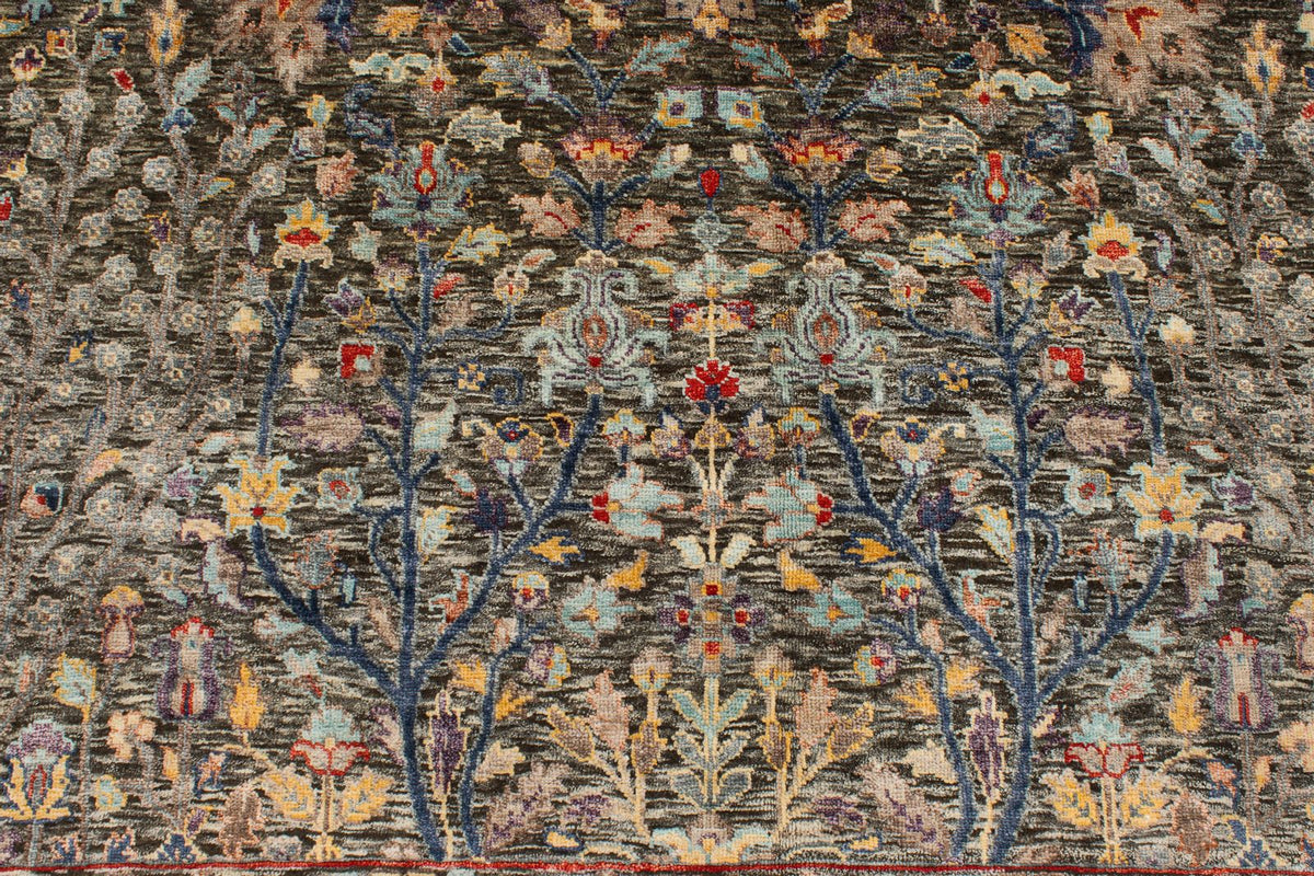 10x14 Gray and Multicolor Turkish Oushak Rug