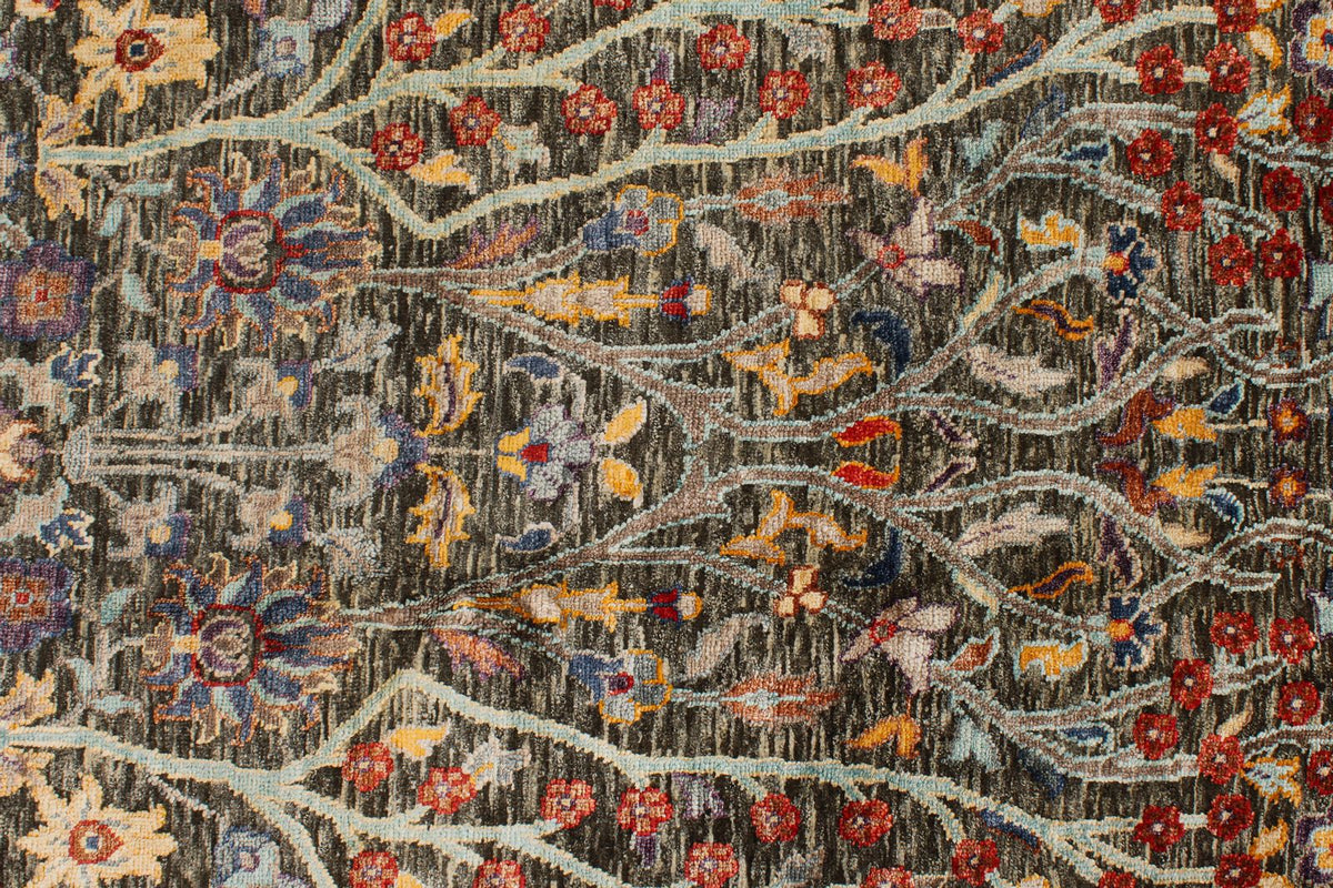 10x14 Gray and Multicolor Turkish Oushak Rug