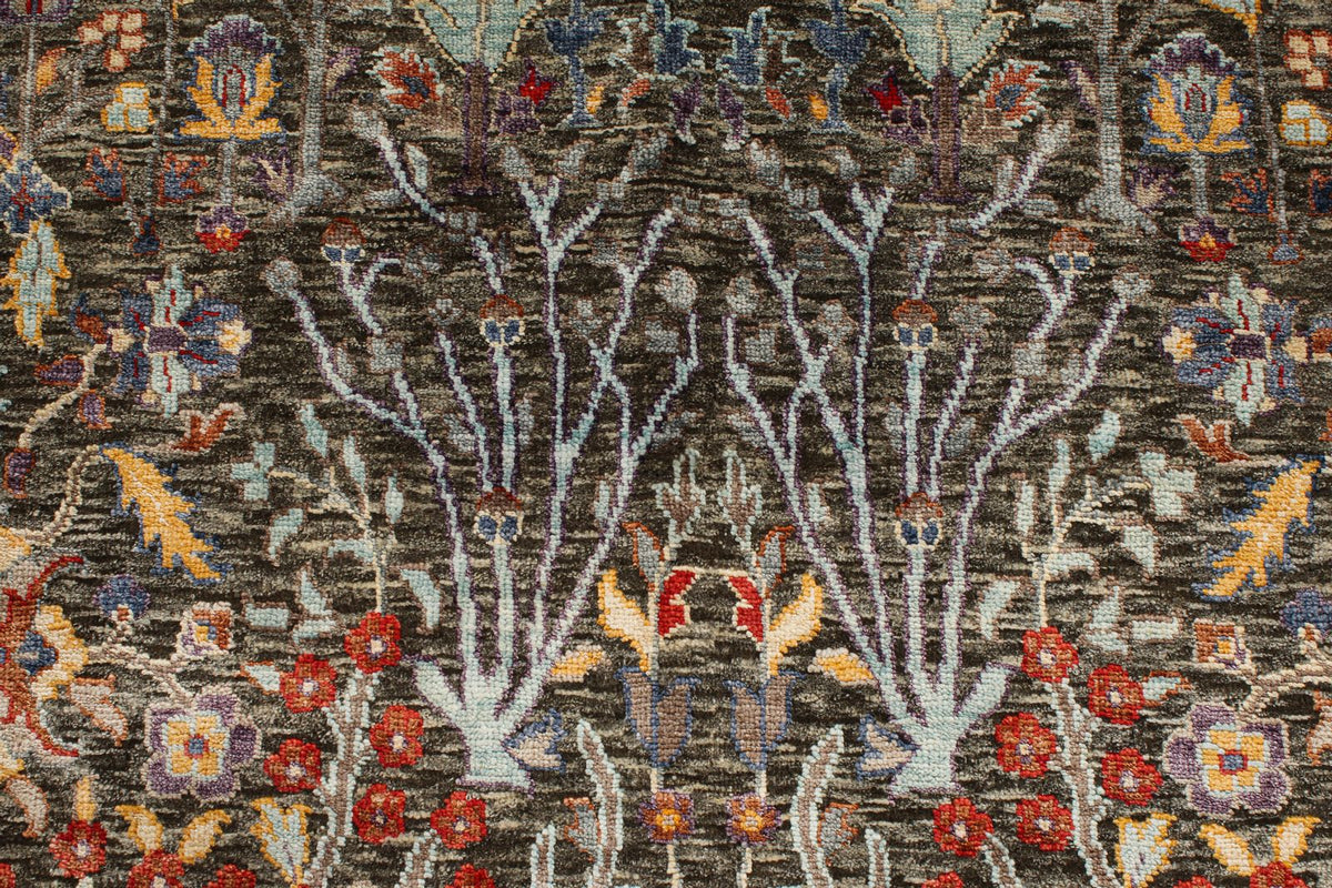 10x14 Gray and Multicolor Turkish Oushak Rug