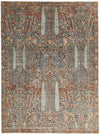 9x12 Gray and Multicolor Turkish Oushak Rug