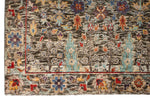 9x12 Gray and Multicolor Turkish Oushak Rug