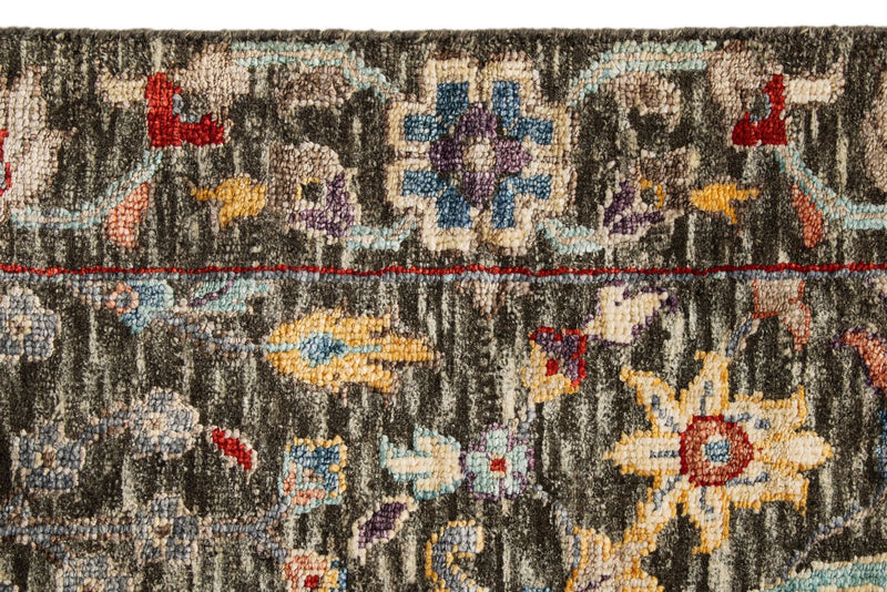 9x12 Gray and Multicolor Turkish Oushak Rug