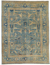 9x12 Blue and Ivory Anatolian Traditional Rug