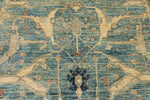 9x12 Blue and Ivory Anatolian Traditional Rug