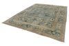 9x12 Blue and Ivory Anatolian Traditional Rug