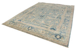 9x12 Blue and Ivory Anatolian Traditional Rug