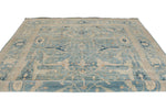 9x12 Blue and Ivory Anatolian Traditional Rug