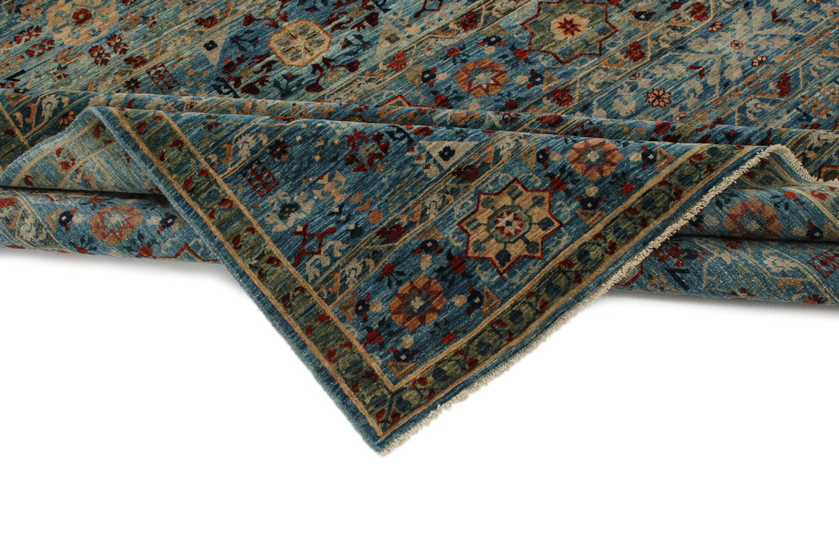 6x9 Blue and Multicolor Anatolian Traditional Rug