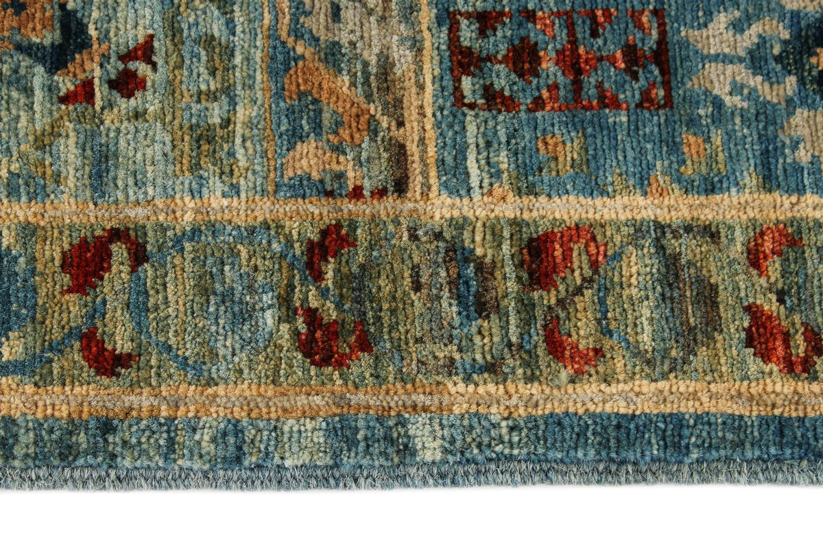 6x9 Blue and Multicolor Anatolian Traditional Rug