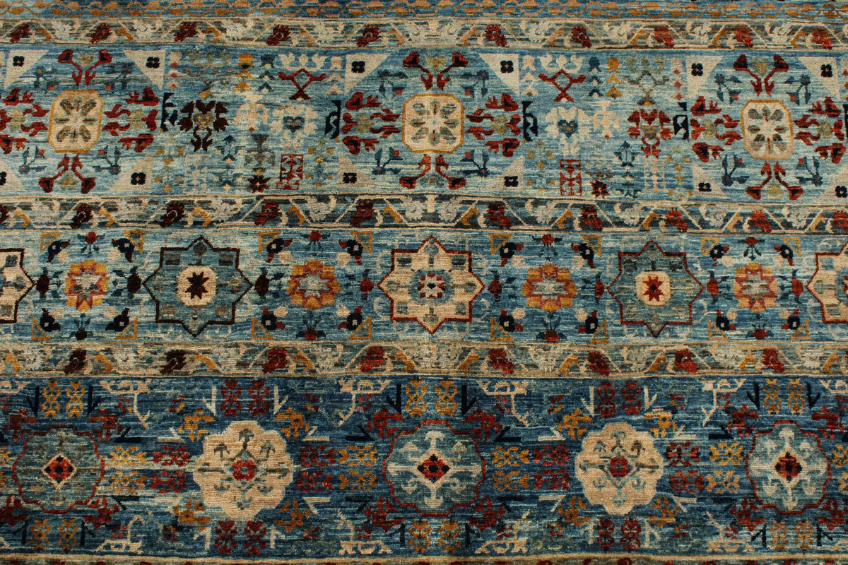 6x9 Blue and Multicolor Anatolian Traditional Rug