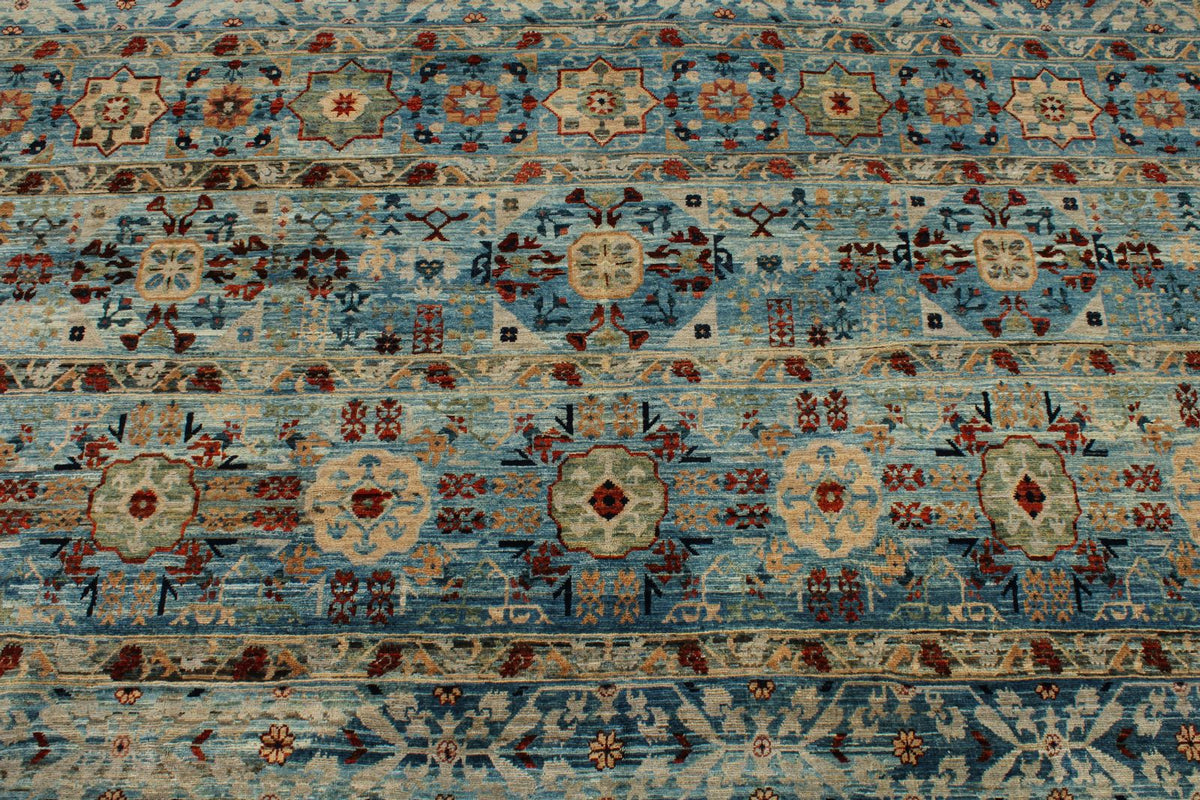 6x9 Blue and Multicolor Anatolian Traditional Rug