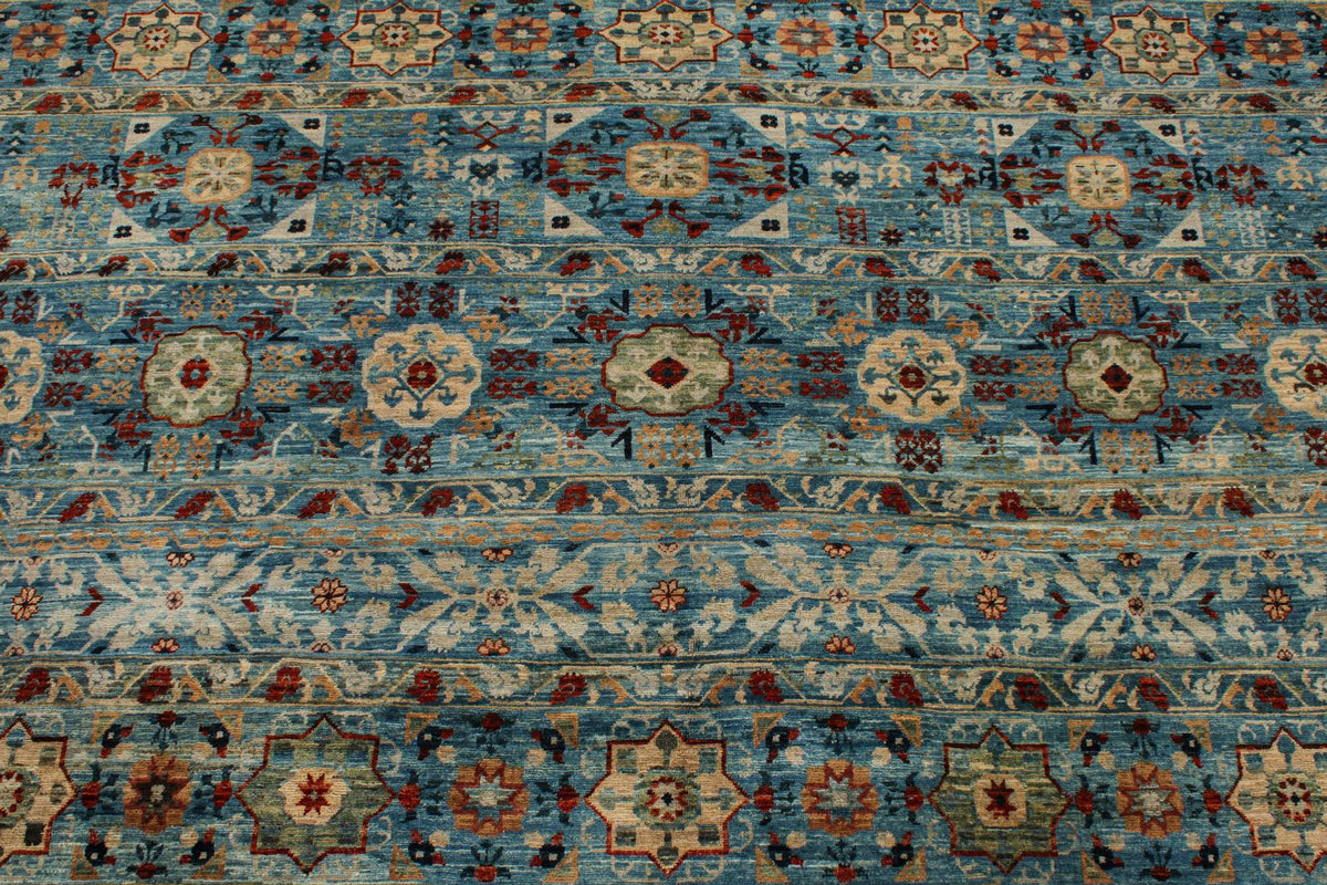 6x9 Blue and Multicolor Anatolian Traditional Rug