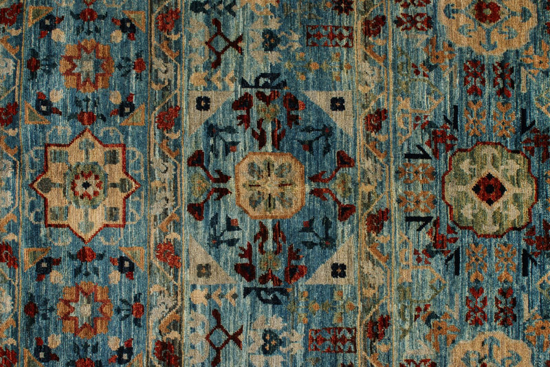 6x9 Blue and Multicolor Anatolian Traditional Rug