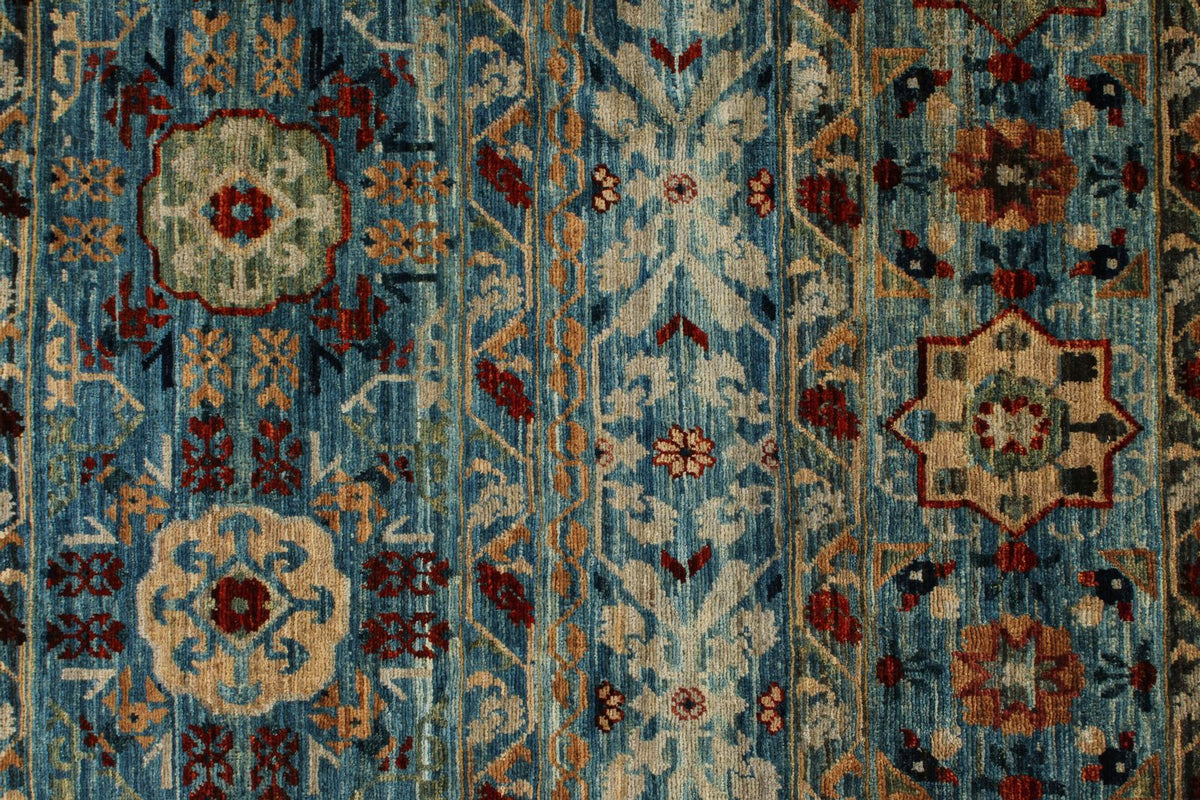 6x9 Blue and Multicolor Anatolian Traditional Rug