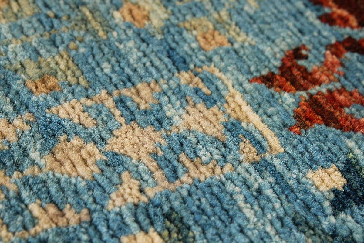 6x9 Blue and Multicolor Anatolian Traditional Rug