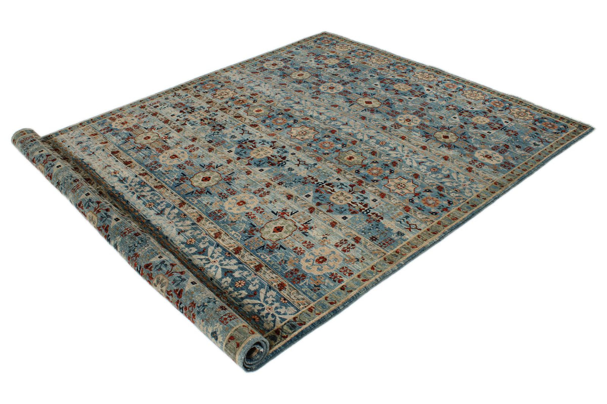 6x9 Blue and Multicolor Anatolian Traditional Rug