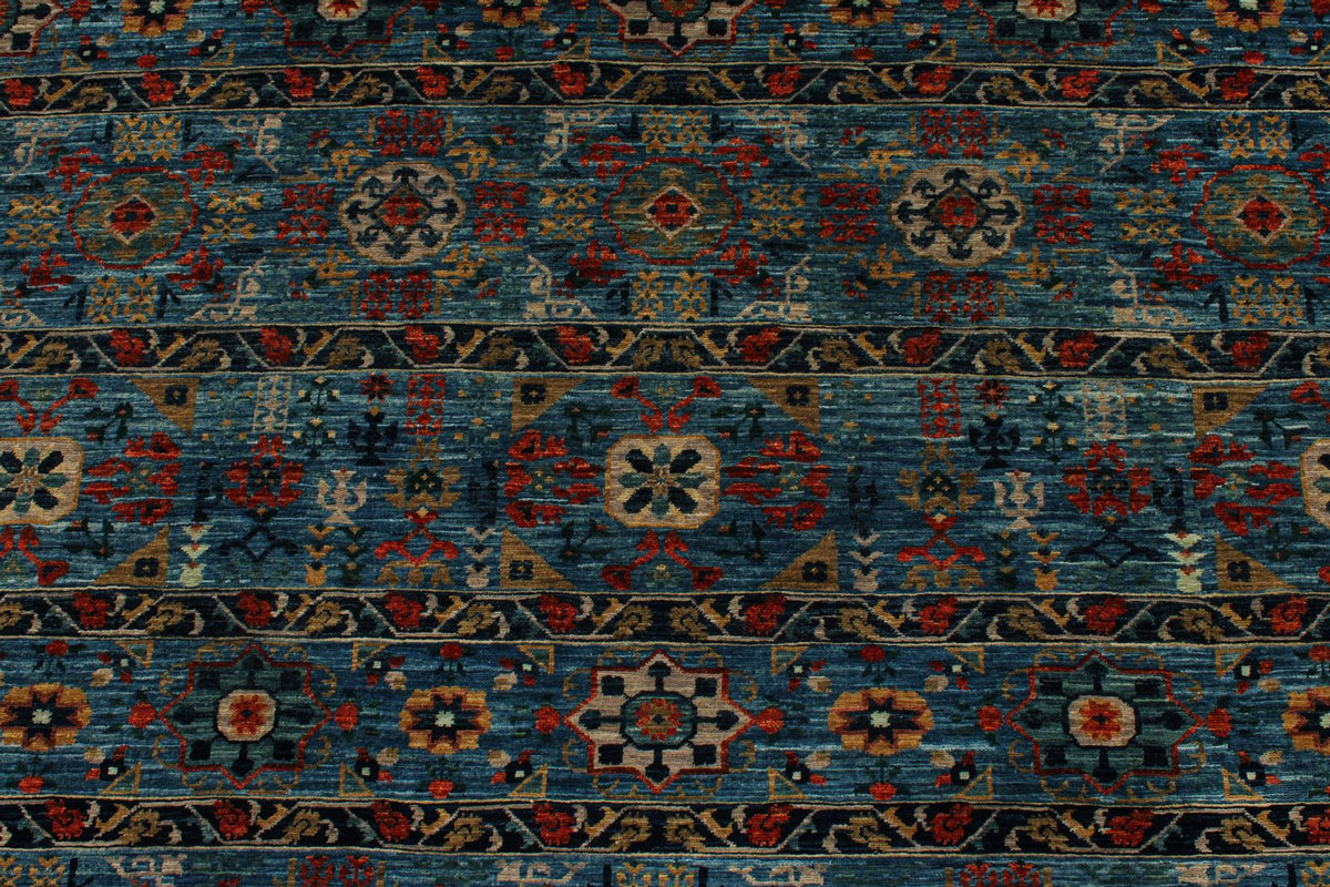 6x8 Blue and Multicolor Anatolian Traditional Rug