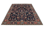 6x9 Navy and Multicolor Traditional Rug