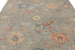 8x10 Gray and Multicolor Turkish Oushak Rug