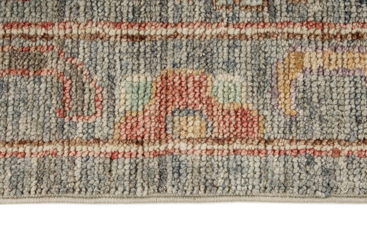 8x10 Gray and Multicolor Turkish Oushak Rug