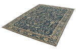 6x9 Blue and Ivory Traditional Rug