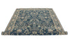 6x9 Blue and Ivory Traditional Rug