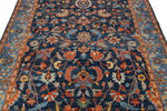 6x9 Navy and Blue Traditional Rug