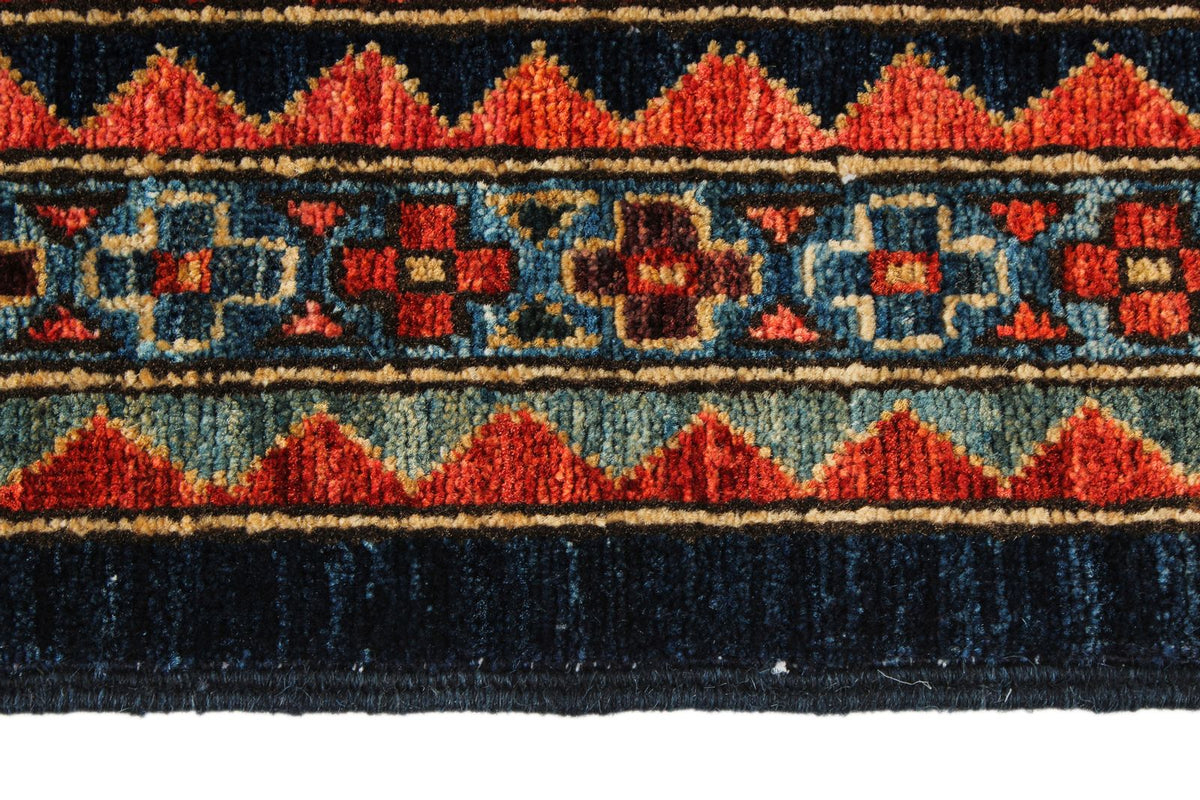 8x10 Navy and Rust Traditional Rug